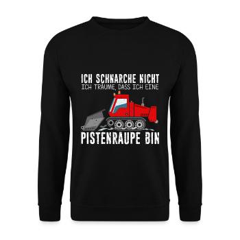 Pistenraupe Fahrer Pistenraupen Geschenk - Unisex Pullover - Schwarz - Vorne - Alina (178cm) & Michal (187cm)