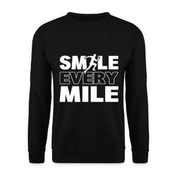 Smile Every Mile Marathon - Unisex Pullover - Schwarz - Vorne - Alina (178cm) & Michal (187cm)