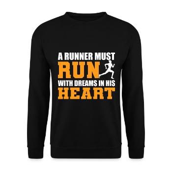 Marathon-Liebhaber Marathon-Rennfahrer - Unisex Pullover - Schwarz - Vorne - Alina (178cm) & Michal (187cm)