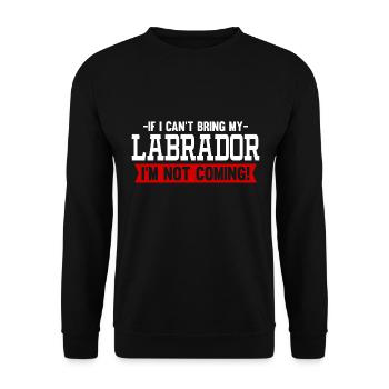 Cadeau d'amant de chien de chien de Labrador - Sweat-shirt Unisexe - noir - Devant - Alina (178cm) & Michal (187cm)