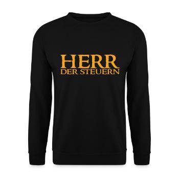 Herr Der Steuern - Steuerberater Steuern Spruch - Unisex Pullover - Schwarz - Vorne - Alina (178cm) & Michal (187cm)