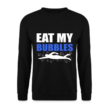 Nageur professionnel Eat My Bubbles - Sweat-shirt Unisexe - noir - Devant - Alina (178cm) & Michal (187cm)