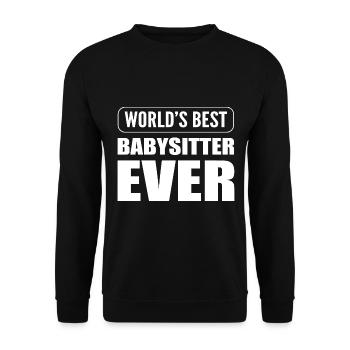 World's Best Baby Sitter Ever Kindermädchen - Unisex Pullover - Schwarz - Vorne - Alina (178cm) & Michal (187cm)