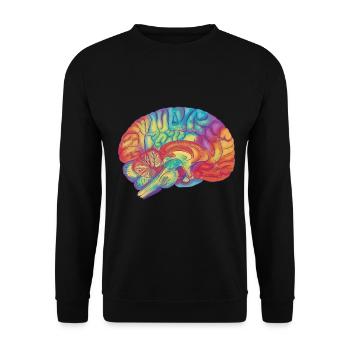 Gehirn - Unisex Pullover - Schwarz - Vorne - Alina (178cm) & Michal (187cm)