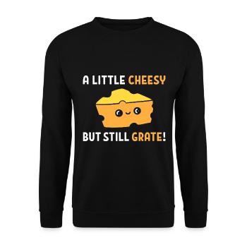 Funny Cheese Word Game Cheesemaker - Sweat-shirt Unisexe - noir - Devant - Alina (178cm) & Michal (187cm)
