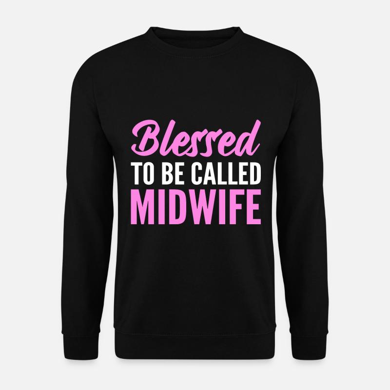 Gesegnete Hebamme Geburtshelfer - Unisex Pullover - Schwarz