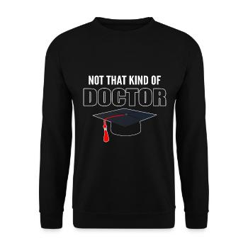 Not That Kind Of Doctor Promotion Doktor - Unisex Pullover - Schwarz - Vorne - Alina (178cm) & Michal (187cm)