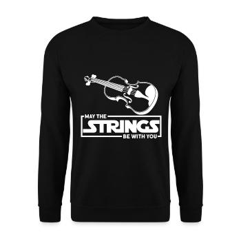 Que les cordes soient avec vous violoniste - Sweat-shirt Unisexe - noir - Devant - Alina (178cm) & Michal (187cm)