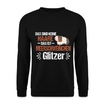 Meerschweinchen Haustiere Meerschwein - Unisex Pullover - Schwarz - Vorne - Alina (178cm) & Michal (187cm)