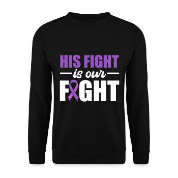 His Fight Is Our Fight Epilepsie-Krieger - Unisex Pullover - Schwarz - Vorne - Alina (178cm) & Michal (187cm)