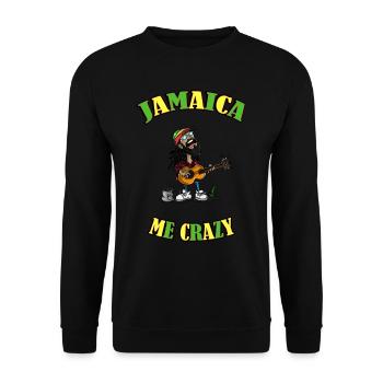 jamaica funny Reggea musician T-shirt - Unisex Sweatshirt - black - Front - Alina (178cm) & Michal (187cm)