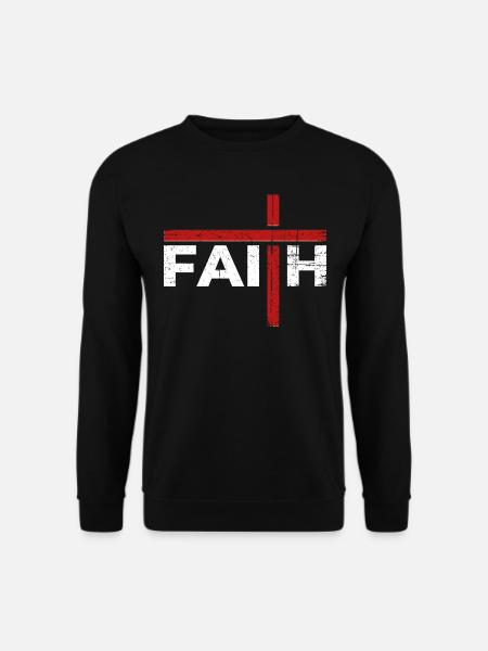 Jesus Christus Christliches Design Kreuz Faith - Unisex Pullover - Schwarz
