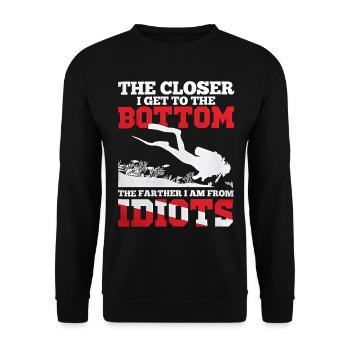 23F 0313 bk - Sweat-shirt Unisexe - noir - Devant - Alina (178cm) & Michal (187cm)