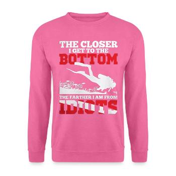 23F 0313 bk - Sweat-shirt Unisexe - rose - Devant