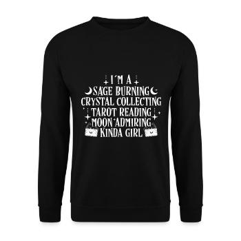 Les filles sorcières | Sorcière Sorcière Sorcière Sorcière Cadeaux - Sweat-shirt Unisexe - noir - Devant - Alina (178cm) & Michal (187cm)