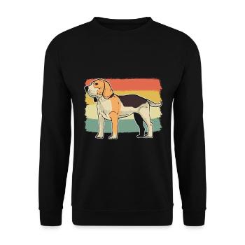Netter Beagle Hundehalter - Unisex Pullover - Schwarz - Vorne - Alina (178cm) & Michal (187cm)