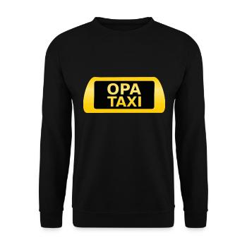 Opa Taxi - Unisex Pullover - Schwarz - Vorne - Alina (178cm) & Michal (187cm)