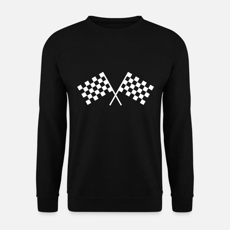 Drapeaux de course automobile - Sweat-shirt Unisexe - noir