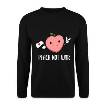 Pfirsich -Wortspiele Obstpflücker - Unisex Pullover - Schwarz - Vorne - Alina (178cm) & Michal (187cm)