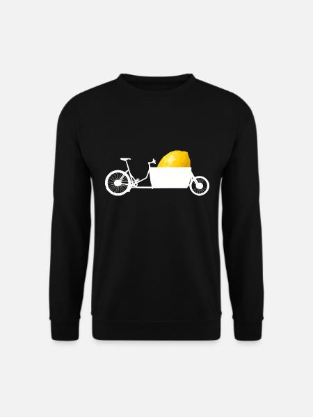Lastenrad mit Zitrone - Unisex Pullover - Schwarz