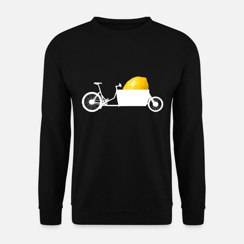 Lastenrad mit Zitrone - Unisex Pullover - Schwarz