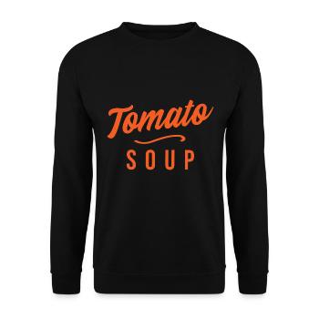 Tomato Soup - Tomatensuppe - Unisex Pullover - Schwarz - Vorne - Alina (178cm) & Michal (187cm)