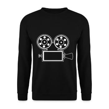 Filmkamera Regisseur - Unisex Pullover - Schwarz - Vorne - Alina (178cm) & Michal (187cm)