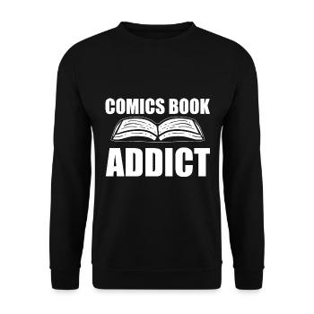 Comic -Buchliebhaber Comic Illustrator - Unisex Pullover - Schwarz - Vorne - Alina (178cm) & Michal (187cm)