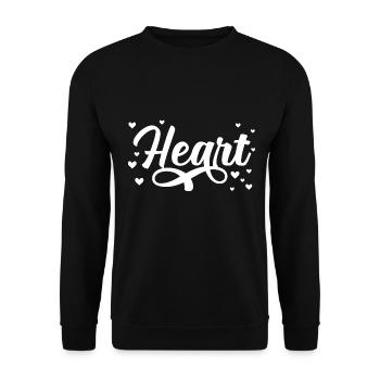 Cœur - Sweat-shirt Unisexe - noir - Devant - Alina (178cm) & Michal (187cm)