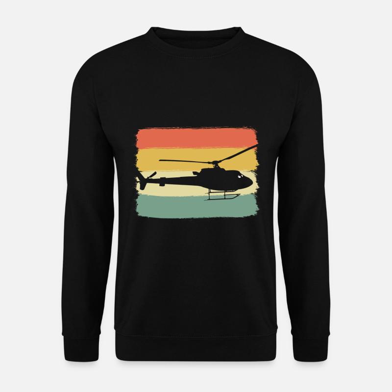 Hubschrauberluftfahrt Hubschrauber Pilot - Unisex Pullover - Schwarz