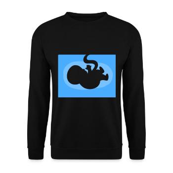 Baby Ultraschall Arzt - Unisex Pullover - Schwarz - Vorne - Alina (178cm) & Michal (187cm)