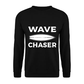 Wave Chaser Schwimmer - Unisex Pullover - Schwarz - Vorne - Alina (178cm) & Michal (187cm)