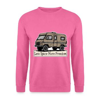 Weniger Platz, mehr Freiheit - Unisex Pullover - Pink - Vorne