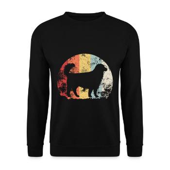 Chien Golden Retriever - Sweat-shirt Unisexe - noir - Devant - Alina (178cm) & Michal (187cm)