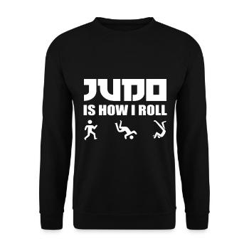 Judo-Kampfkunst Judoka - Unisex Pullover - Schwarz - Vorne - Alina (178cm) & Michal (187cm)