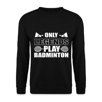 Badminton Sport Badmintonspieler - Unisex Pullover - Schwarz - Vorne - Alina (178cm) & Michal (187cm)