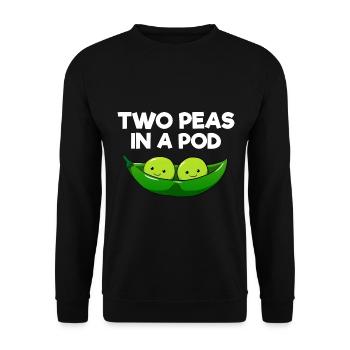 Two peas in a pod couples parents twins friends - Unisex Sweatshirt - black - Front - Alina (178cm) & Michal (187cm)