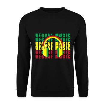 Reggae Music Rastafari Jamaica - Unisex Sweatshirt - black - Front - Alina (178cm) & Michal (187cm)
