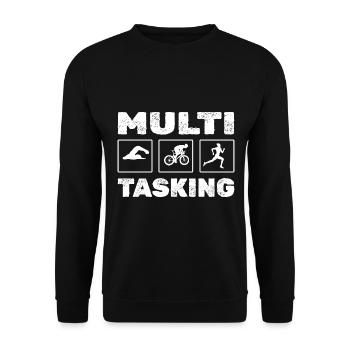 Athlètes multitâches - Sweat-shirt Unisexe - noir - Devant - Alina (178cm) & Michal (187cm)