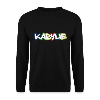 Kabylie aux couleurs Amazigh - Sweat-shirt Unisexe - noir - Devant - Alina (178cm) & Michal (187cm)