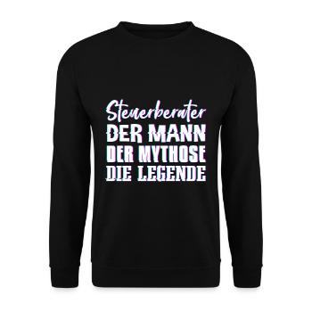 Steuerberater Mann Mythos Legende Steuerberater Ge - Unisex Pullover - Schwarz - Vorne - Alina (178cm) & Michal (187cm)