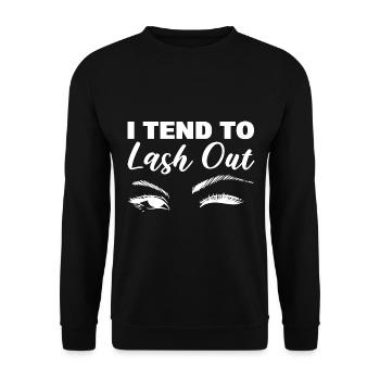 I Tend To Lash Out Kosmetikerin - Unisex Pullover - Schwarz - Vorne - Alina (178cm) & Michal (187cm)