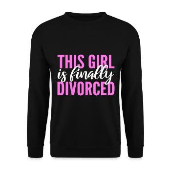 Scheidung Humor Paartherapeut - Unisex Pullover - Schwarz - Vorne - Alina (178cm) & Michal (187cm)