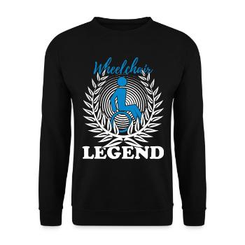 Legend in a wheelchair - Unisex Sweatshirt - black - Front - Alina (178cm) & Michal (187cm)