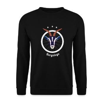 Bergziege Fahrrad Mountainbike Radfahrer T-Shirt - Unisex Pullover - Schwarz - Vorne - Alina (178cm) & Michal (187cm)
