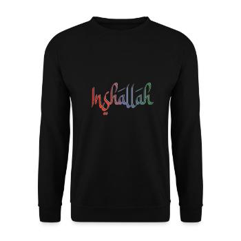 Inshallah so god willing - Unisex Sweatshirt - black - Front - Alina (178cm) & Michal (187cm)