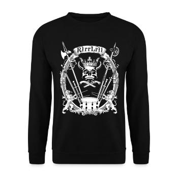 Drummer Schlagzeuger Paradiddle - Unisex Sweatshirt - black - Front - Alina (178cm) & Michal (187cm)
