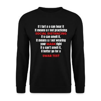 If I Fart And You Can Hear It - Unisex Sweatshirt - black - Front - Alina (178cm) & Michal (187cm)