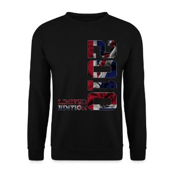 ÉDITION LIMITÉE ANGLETERRE 2010 ANNIVERSAIRE BRITANNIQUE - Sweat-shirt Unisexe - noir - Devant - Alina (178cm) & Michal (187cm)