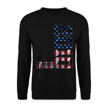 ÉDITION LIMITÉE 2010 USA 16E ANNIVERSAIRE - Sweat-shirt Unisexe - noir - Devant - Alina (178cm) & Michal (187cm)